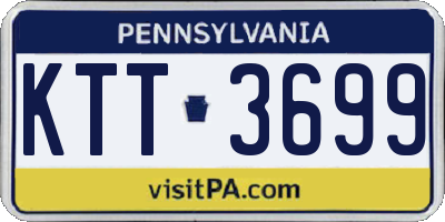 PA license plate KTT3699