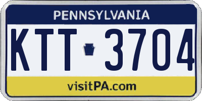 PA license plate KTT3704