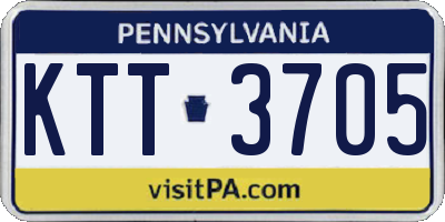 PA license plate KTT3705