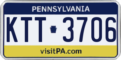 PA license plate KTT3706