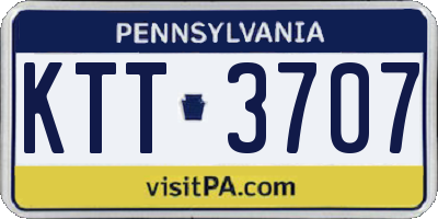 PA license plate KTT3707