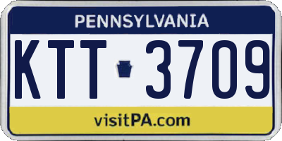 PA license plate KTT3709