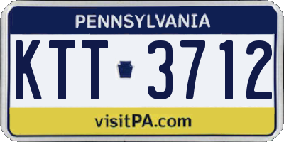 PA license plate KTT3712