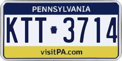 PA license plate KTT3714
