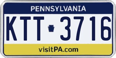 PA license plate KTT3716