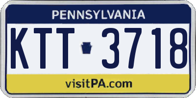 PA license plate KTT3718