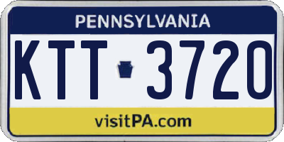 PA license plate KTT3720