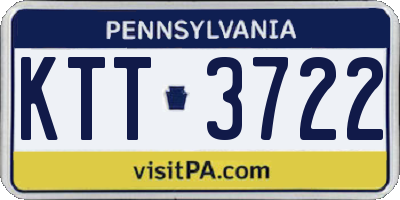 PA license plate KTT3722