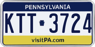 PA license plate KTT3724
