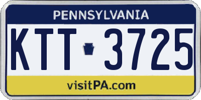 PA license plate KTT3725