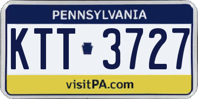 PA license plate KTT3727