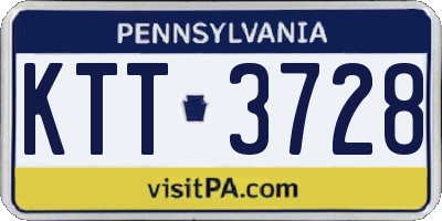 PA license plate KTT3728