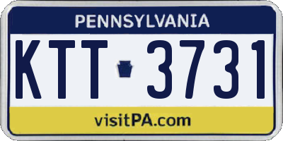 PA license plate KTT3731