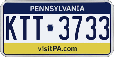 PA license plate KTT3733