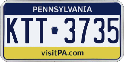 PA license plate KTT3735
