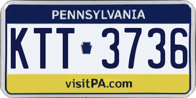 PA license plate KTT3736