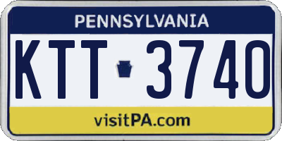 PA license plate KTT3740