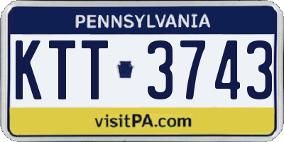 PA license plate KTT3743