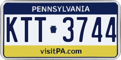 PA license plate KTT3744