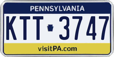 PA license plate KTT3747