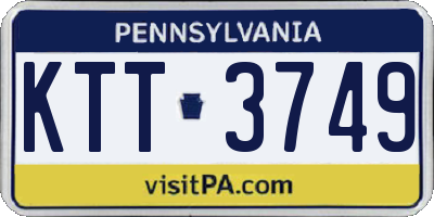 PA license plate KTT3749