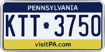 PA license plate KTT3750