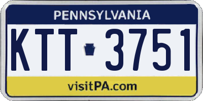 PA license plate KTT3751