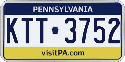PA license plate KTT3752