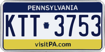 PA license plate KTT3753