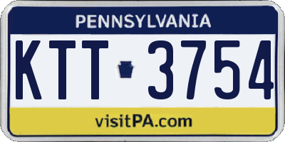 PA license plate KTT3754