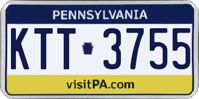 PA license plate KTT3755