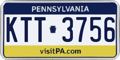 PA license plate KTT3756