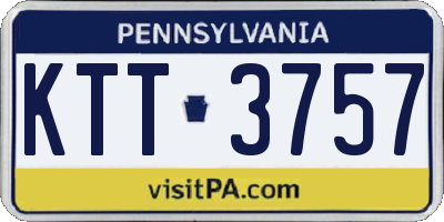 PA license plate KTT3757