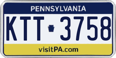 PA license plate KTT3758