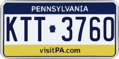 PA license plate KTT3760