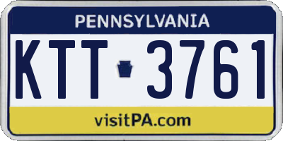 PA license plate KTT3761