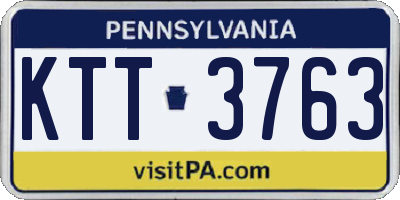 PA license plate KTT3763