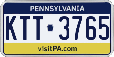 PA license plate KTT3765