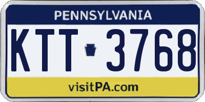 PA license plate KTT3768