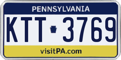 PA license plate KTT3769
