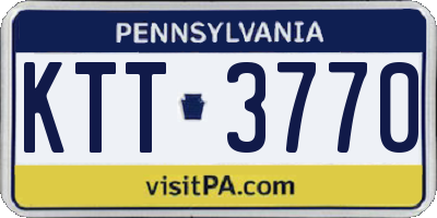 PA license plate KTT3770