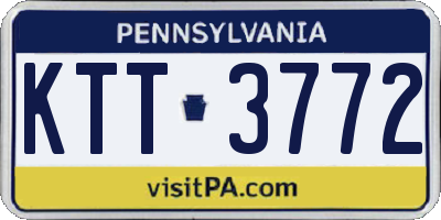 PA license plate KTT3772