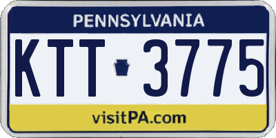 PA license plate KTT3775
