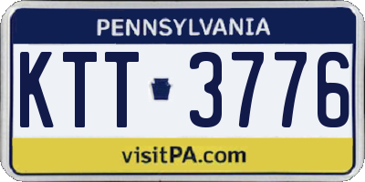 PA license plate KTT3776