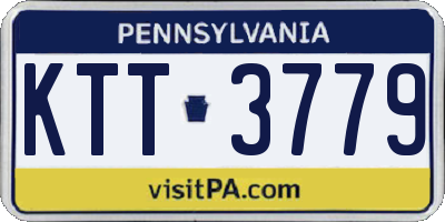 PA license plate KTT3779