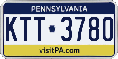 PA license plate KTT3780