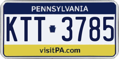 PA license plate KTT3785