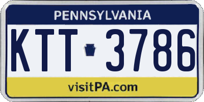 PA license plate KTT3786
