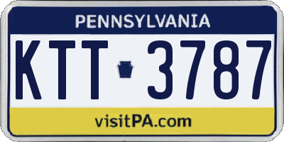 PA license plate KTT3787