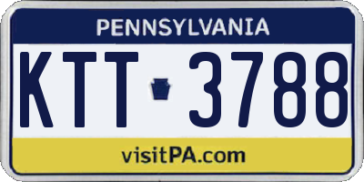 PA license plate KTT3788